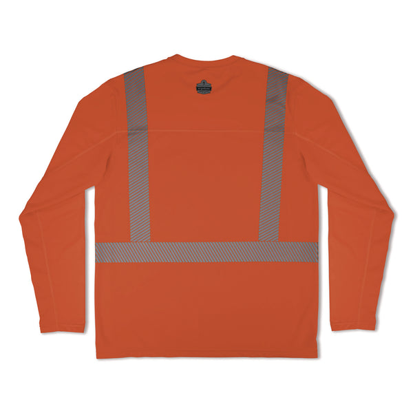 ergodyne® Chill-Its 6688 Type R Class 2 Cooling Hi-Vis Sun Shirt with UV Protection, X-Large, Orange (EGO12233) Each