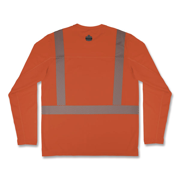 ergodyne® Chill-Its 6688 Type R Class 2 Cooling Hi-Vis Sun Shirt with UV Protection, 2X-Large, Orange (EGO12234) Each