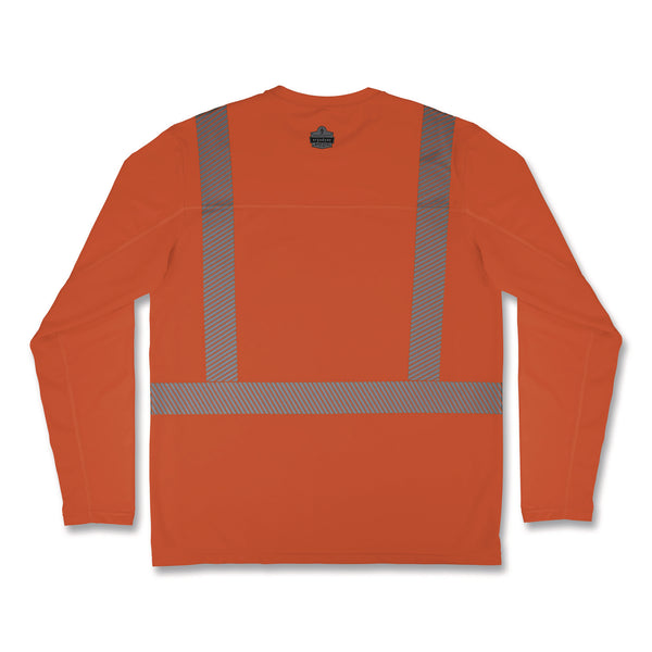 ergodyne® Chill-Its 6688 Type R Class 2 Cooling Hi-Vis Sun Shirt with UV Protection, 3X-Large, Orange (EGO12235) Each