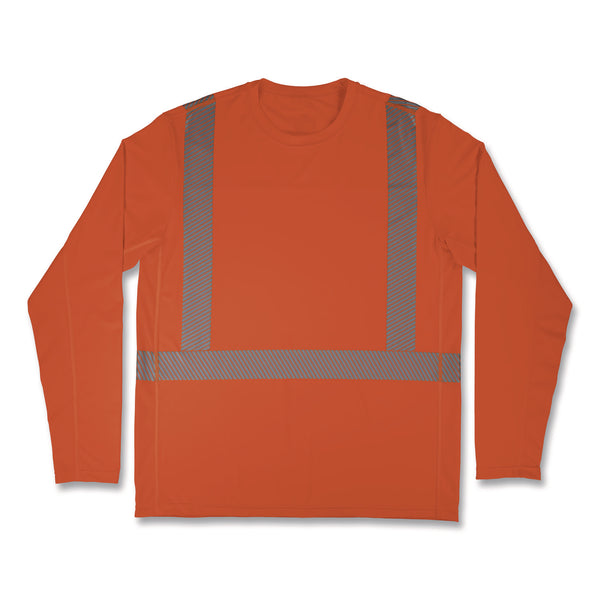 ergodyne® Chill-Its 6688 Type R Class 2 Cooling Hi-Vis Sun Shirt with UV Protection, 3X-Large, Orange (EGO12235) Each