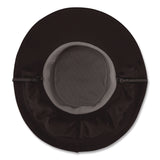 ergodyne® Chill-Its 8934 Ranger Hat with Neck Shade, Microfiber/Polyester, Small/Medium, Black (EGO12725) Each