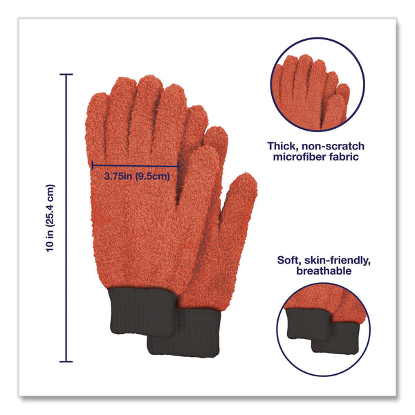 TidyUps Microfiber Dusting Gloves and Mitts, Coral with Black Cuffs, 2 Gloves, 2 Mitts (CH7TU05711) Each