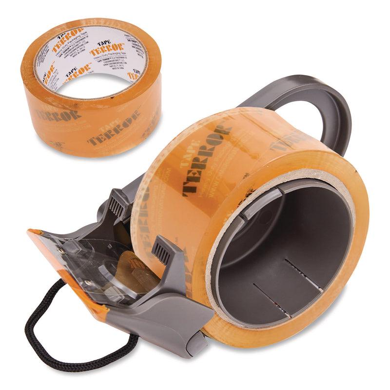 Tape Terror™ Tape Dispenser with Tape, 3" Core, Polypropylene, Gray/Orange, 1 Dispenser, 1 Roll Heavy-Duty Packaging Tape (CH7TT05734) Each
