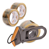 Tape Terror™ Tape Dispenser with Tape, 3" Core, Polypropylene, Gray/Orange, 1 Dispenser, 2 Rolls (CH7TT05735) Each