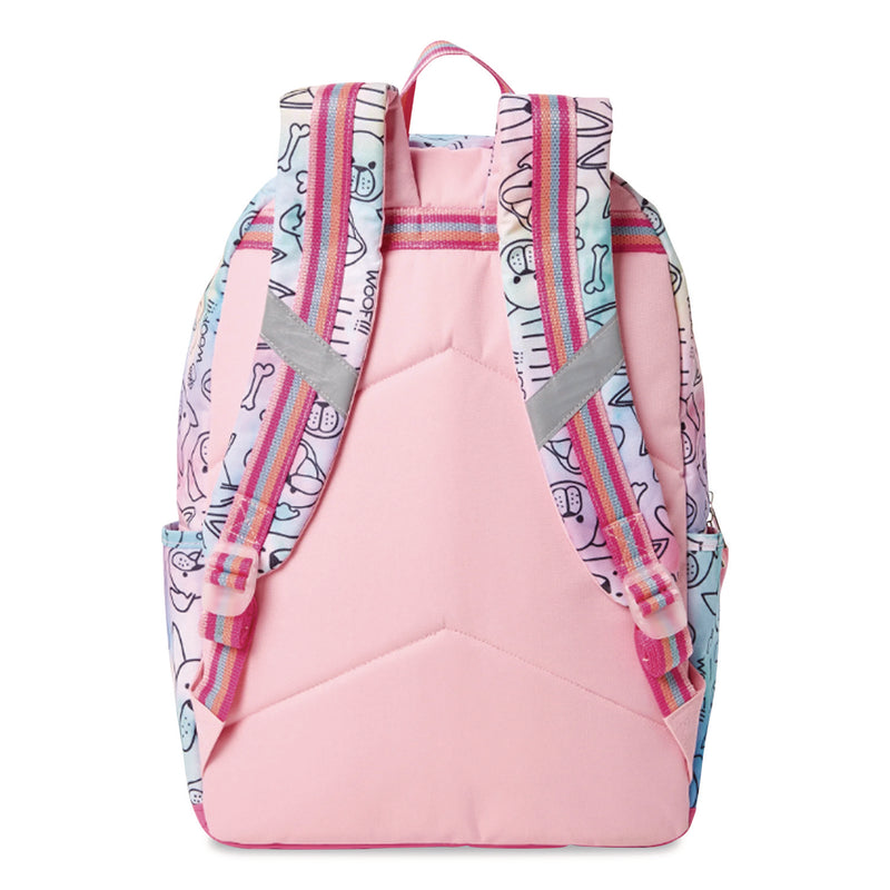 Accessory Innovations Adorable Dogs Life Backpack, 12" x 5" x 16", Tie-Dye Pink/Blue (AEIB22GC54187ST) Each