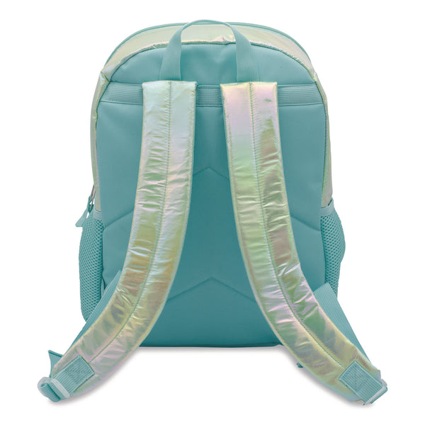 Accessory Innovations Iridescent Cat Backpack, 12" x 5" x 16", Iridescent Aqua (AEIB23GC55603ST) Each