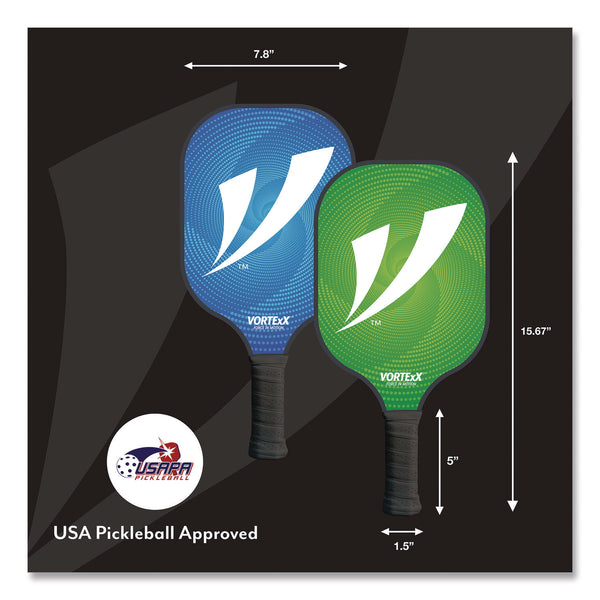 VORTExX Pickleball Set, Blue/Green, 15.75" x 7.75" x 2.9" (CH7VX68128) Each