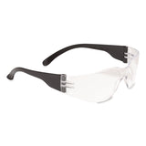 Bouton® Zenon Z11sm Rimless Safety Glasses with Anti-Scratch Coating, Black Flexible-Plastic Frame, Clear Polycarbonate Lens (BOU250000000) Each
