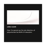 Bouton® Zenon Z11sm Rimless Safety Glasses with Anti-Scratch Coating, Black Flexible-Plastic Frame, Clear Polycarbonate Lens (BOU250000000) Each