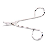 First Aid Only First Aid Scissors, 4.5" Long, Straight Nickel Handle (FAO813161) Each