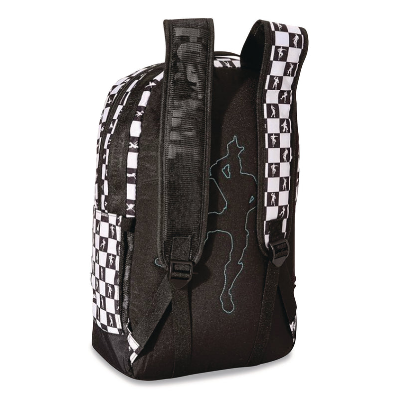 Fortnite Checkered Multiplier Backpack, Accommodates Laptops Up to 14.9", 12" x 7" x 18", Black/White (FOTFNTG1000009) Each
