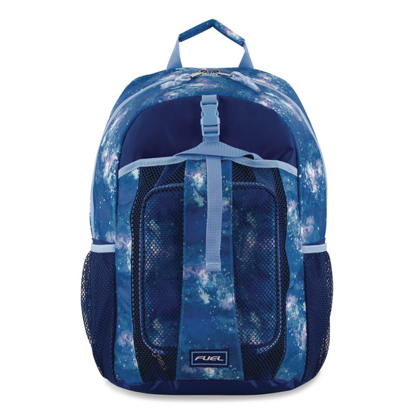 FUEL Bijoux Deluxe Backpack and Lunch Bag Bundle, Backpack: 13.5" x 7" x 18.5", Lunch Bag: 7.5" x 4.25" x 9", Light Blue Galaxy (FUE110592STGX5) Each