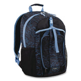 FUEL Bijoux Deluxe Backpack and Lunch Bag Bundle, 15.5" Laptop Sleeve, 12" x 8" x 18.5" and 7.5" x 4.25" x 9", Black/Blue Camo (FUE110592STOC2) Each