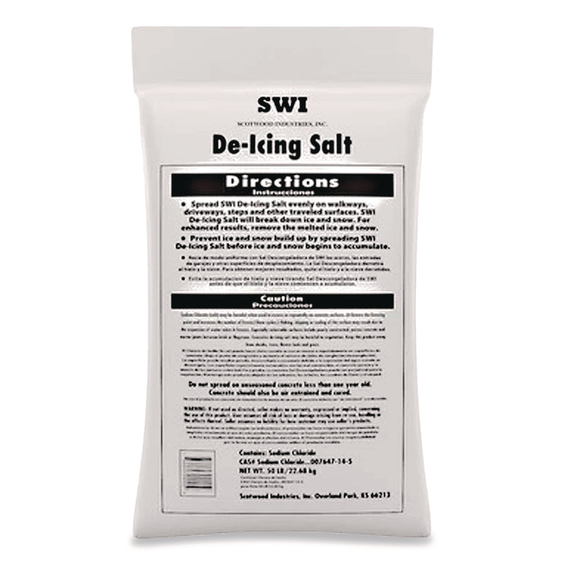 Scotwood Industries Rock Salt De-Icing Salt, 50 lb Bag (SCWSWO50BRS50BR) Each