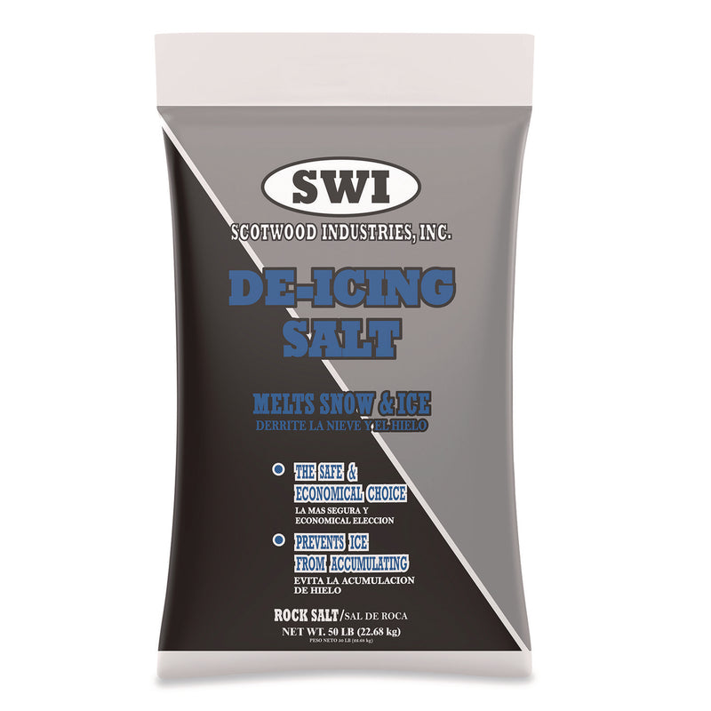 Scotwood Industries Rock Salt De-Icing Salt, 50 lb Bag (SCWSWO50BRS50BR) Each