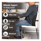 Mind Reader Memory Foam Ergonomic Lumbar Support Chair Cushion, 4 x 13.5 x 12.25, Black (EMSBACKFOAMBLK) Each