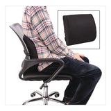 Mind Reader Memory Foam Ergonomic Lumbar Support Chair Cushion, 4 x 13.5 x 12.25, Black (EMSBACKFOAMBLK) Each