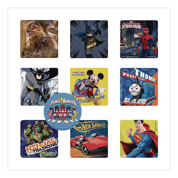 SmileMakers® Cars, Trucks and Heroes Sticker Sampler Pack, Randomly Assorted Illustrations and Colors, 1,000/Box (SKR2618382) Each