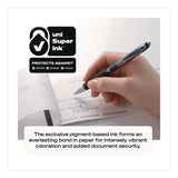 uniball® Signo 207 Gel Pen, Retractable, Fine 0.5 mm, Black Ink, Smoke/Black Barrel, 5/Pack (UBC1960240) Pack of 5