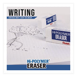 Pentel® Hi-Polymer Eraser, For Pencil Marks, Rectangular Block, White, 10/Box (PENZEH10PC10) Box of 10