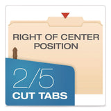 Pendaflex® Manila Fastener Folders, 2/5-Cut Tabs, 0.75" Expansion, 2 Fasteners, Letter Size, Manila Exterior, 50/Box (PFX24580) Box of 50