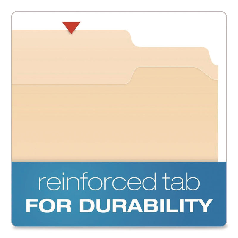 Pendaflex® Manila Fastener Folders, 2/5-Cut Tabs, 0.75" Expansion, 2 Fasteners, Letter Size, Manila Exterior, 50/Box (PFX24580) Box of 50