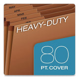 Pendaflex® Heavy-Duty Expanding File, 12 Sections, 1/3-Cut Tabs, Legal Size, Redrope (PFXR219MHD) Each