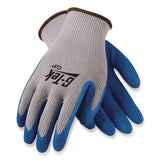 G-Tek® GP Latex-Coated Cotton/Polyester Gloves, EN388: 1111, Small, Gray/blue, 12 Pairs (PID179964) 1 Dozen