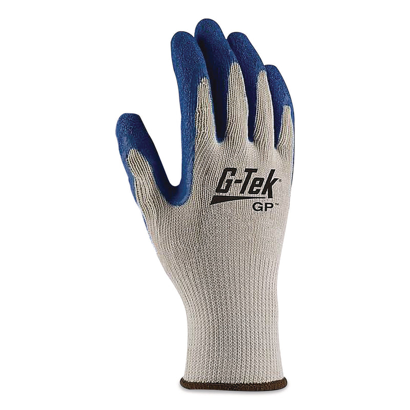 G-Tek® GP Latex-Coated Cotton/Polyester Gloves, EN388: 1111, Small, Gray/blue, 12 Pairs (PID179964) 1 Dozen