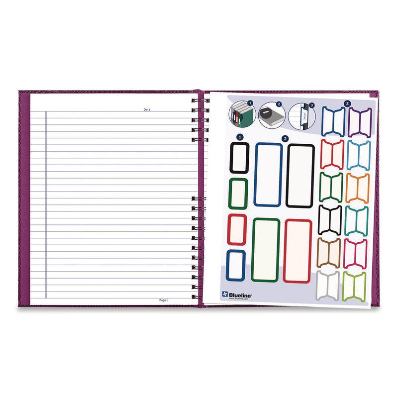 Blueline® NotePro Notebook, 1-Subject, Wide/Legal Rule, Dark Raspberry Cover, (100) 10.75 x 8.5 Sheets (REDA10200RAS) Each