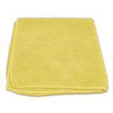 Boardwalk® Microfiber Cleaning Cloths, 12 x 12, Yellow, 12/Pack (BWK12YELCLOTH) Pack of 12