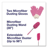 TidyUps Dusting Set, Feather Duster, Dusting Wand, 2 Gloves, Pink (CH7TU68124) Each