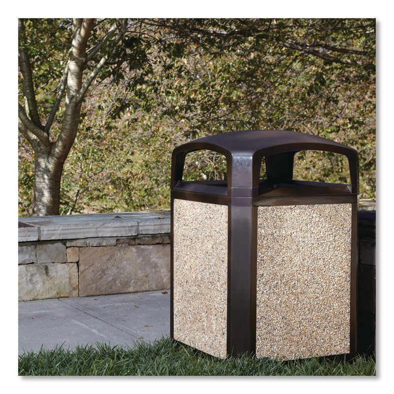 Rubbermaid Landmark Series Aggregate Panel, 15.7 x 27.9 x 0.38, Stone, River Rock (4003RR) Case of 4