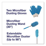 TidyUps Dusting Set, Feather Duster, Dusting Wand, 2 Gloves, Blue (CH7TU68126) Each