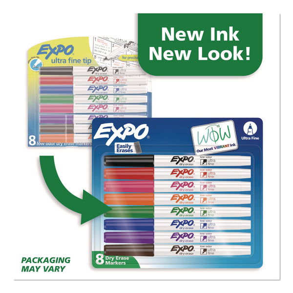 EXPO® Low-Odor Dry-Erase Marker, Extra-Fine Bullet Tip, Assorted Colors, 8/Set (SAN1884309A) Pack of 8