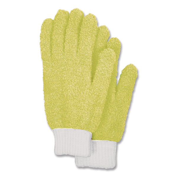 TidyUps Microfiber Dusting Gloves, Yellow with White Cuffs, 2 Gloves (CH7TU05719) Each