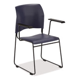 NPS® 8700 Series Cafetorium Chair With Armrests, Supports Up to 500 lb, 18" Seat Height, Blue Seat/Back, Black Base, 8/Pack (NPS87041004A8) Each