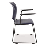 NPS® 8700 Series Cafetorium Chair With Armrests, Supports Up to 500 lb, 18" Seat Height, Blue Seat/Back, Black Base, 8/Pack (NPS87041004A8) Each