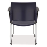 NPS® 8700 Series Cafetorium Chair With Armrests, Supports Up to 500 lb, 18" Seat Height, Blue Seat/Back, Black Base, 8/Pack (NPS87041004A8) Each