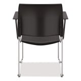 NPS® 8700 Series Cafetorium Chair With Armrests, Supports Up to 500 lb, 18" Seat Height, Black Seat/Back, Chrome Base, 8/Pack (NPS87101110A8) Each