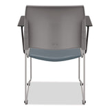 NPS® 8700 Series Cafetorium Chair With Armrests, Supports Up to 500 lbs, 18" Seat Height, Blue Seat, Gray Back, Silver Base, 8/PK (NPS87421202A8) Each