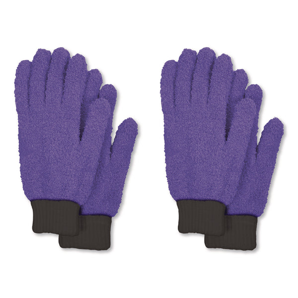 TidyUps Microfiber Dusting Gloves, Purple with Black Cuffs, 4 Gloves (CH7TU68026) Each