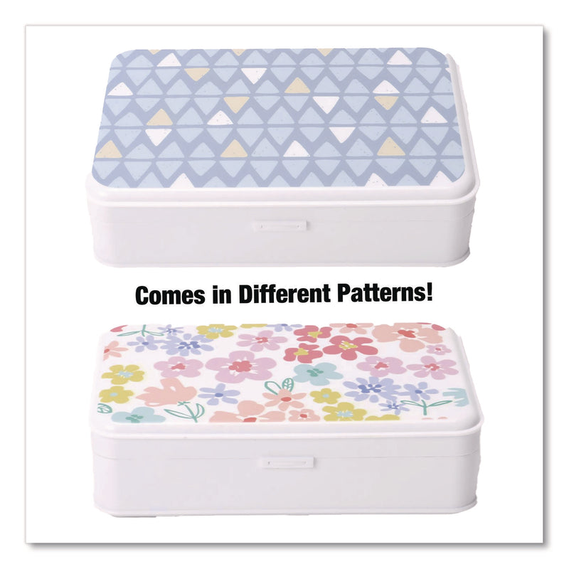 Formit Pencil Case, Floral Pattern, 2 Compartments, 5" x 8.75" x 2.75", Pink/Yellow/Green (CH7FI68187) Each