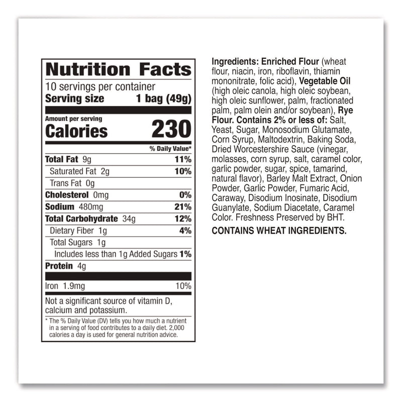 Gardetto's Club Mix, Zesty Original, 1.75 oz Packet, 42/Carton (GNM49448) Case of 42