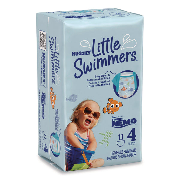 Huggies® Little Swimmers, Size 4, Baby Weight 24 lbs to 34 lbs, Blue, 11/Pack, 8 Packs/Carton (KCM18342) Case of 8