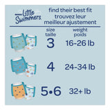 Huggies® Little Swimmers, Size 4, Baby Weight 24 lbs to 34 lbs, Blue, 11/Pack, 8 Packs/Carton (KCM18342) Case of 8