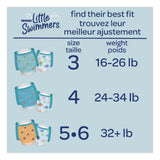 Huggies® Little Swimmers, Size 5-6, Baby Weight 32 lbs and Up, Blue, 10/Pack, 8 Packs/Carton (KCM18345) Case of 8