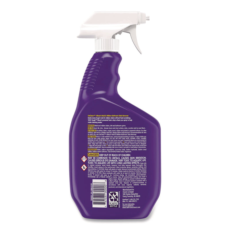 OxiClean™ + Bleach Mold and Mildew Stain Remover, Citrus Scent, 30 oz Spray Bottle, 8/Carton (CDC5703730000) Case of 8