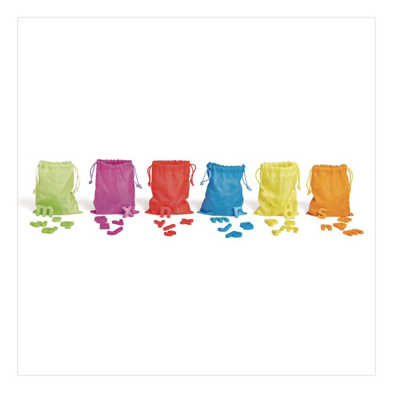 hand2mind® Rainbow Lowercase Magnetic Letters, 1.5" Tall, Assorted Color Characters, 6 Sets of 42 Pieces (HDM96160) Each