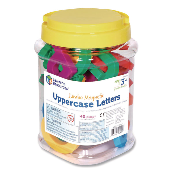 Learning Resources® Jumbo Uppercase Magnetic Letters, 2.5" Tall, Assorted Colors, 40 Pieces (LRNLER0450) Each